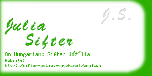 julia sifter business card